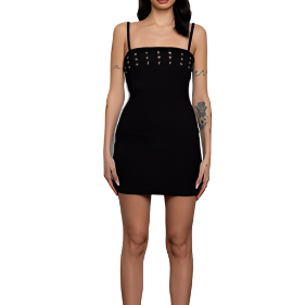 Noir Sleeveless Mini Dress